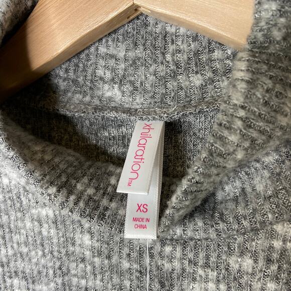 NEW Xhilaration Heather Grey Ruched Long Sleeve Dress XS - Picture 5 of 7